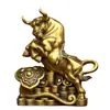 Ornamentos de Vaca de Latão Vaca Ruyi Vaca Grande Zodíaco Chinês Vaca de Bronze Yuanbao Vaca Dourada Sala de Estar Escritório Artesanato