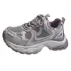 Zapatos de Papá con Suela Gruesa para Aumentar la Altura para Mujer, Nuevos Zapatos Deportivos Casuales de Primavera 2026, Estilo Popular para Mujeres Bajitas, Tenis de Malla