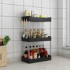 Estante de Almacenamiento de Cocina Encimera Estante para Salsas Estante de Almacenamiento para Aceite Sal Salsa y Vinagre Estante para Snacks Lavabo de Baño Plástico Multifuncional