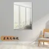 Espejo de Baño Montado en Pared Sin Taladro Sin Marco de Vidrio Espejo de Maquillaje Baño Inodoro Montado en Pared Espejo de Baño