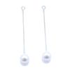 Pendientes coreanos de aguja de plata S925 para mujer, aretes Shambhala con bola de diamantes de imitación y perla chapados en plata, joyería con borlas, aretes largos