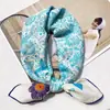 Pañuelo pequeño cuadrado de algodón y lino 55 cm Japonés y coreano artístico combinable para todo temporada de primavera y otoño pañuelo decorativo elegante algodón puro moda cinta para el pelo
