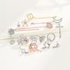 Pendientes de plata de ley 925 con soporte vacío y figura geométrica para mujer, nuevos pendientes de gancho para la oreja con incrustaciones de perlas japonesas y coreanas, hechos a mano, con soporte vacío.