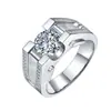 Anillo de Ocho Corazones y Ocho Flechas, Anillo de Moissanita de Imitación, Estilo Punk Rugoso, Anillo de Cuerno de Personalidad Masculina Maduro y Dominante