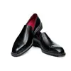 Zapatos de cuero de talla grande, piel de vaca genuina, estilo slip-on, adecuados para uso business casual, mocasines de moda, zapatos formales de vestir, zapatos de hombre
