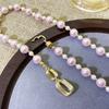 Collar de Perlas Frescas Transfronterizo para Mujer, Cadena de Suéter de Lujo Ligero de Alta Gama con Mezcla de Colores, Accesorios para Chica Dulce
