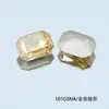 Rinestones Brillantes para Uñas Dongzhou 8*6MM Rectangulares Octagonales de Fondo Puntiagudo Rinestones Accesorios para Aretes DIY Nuevos Rinestones de Cristal K9