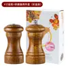Conjunto Moedor de Pimenta Mini 4 polegadas Saladeira Manual Madeira Sólida Sal Marinho Pimenta de Sichuan Moedor de Pimenta Pote de Tempero em Pó