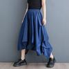 Pantalones Falda de Pierna Ancha de Mezclilla Tencel Sueltos Talla Grande Nuevos de Verano para Mujer Falda Irregular Extra Ancha