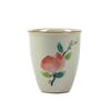 Ceniza de Planta Taza de Boceto de Durazno Pintada a Mano Taza de Té Cerámica Hogar Taza de Degustación de Té Taza Individual Taza de Té para Oficina Gama Alta