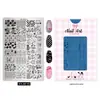 Nova Placa de Aço para Transferência de Nail Art Xadrez Borboleta Animal de Desenho Animado Maçã Modelo de Impressão Ferramenta de Impressão para Unhas Placa de Aço
