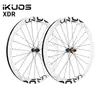 Juego de Ruedas Ikuos de Fibra de Carbono con Llanta Ondulada, Buje Hg/Xdr, Bicicleta de Carretera, Frenos de Disco, Radios de Carbono, Trinquete, Ruedas de Carbono