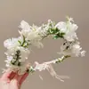Acessório de Cabelo Flor de Cabeça Alta Estilo Floresta de Camélias Super Fada Transfronteiriça Faixa de Cabeça Floral Infantil Adorno de Cabeça Atmosférico para Meninas