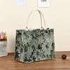 Bolsa Tote Jacquard Bordada Grande Capacidade Jardim de Monet Bolsa de Lona de Algodão e Linho Bordada Personalizada para Mulheres Bolsa de Mão Bolsa de Lona Personalizada