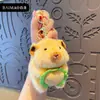 Chaveiro Pingente Original Fofo de Porquinho-da-Índia Tema Comida Chaveiro Boneco Desenho Animado Acessório de Bolsa