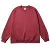 Nueva Sudadera de Otoño de Seda de Leche de 300 g con Cuello Redondo para Hombre, Marca de Moda, Algodón Puro, Color Sólido, Corte Holgado, Uniforme de Clase, Chaqueta Estampada por Transferencia de Calor