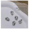 Nuevos Accesorios para Uñas con Diamantes Apilados Azul Claro, Diamantes Apilados Rectangulares con Acabado Azul Brillante, Corazón Torcido, Accesorios de Uñas de Lujo Accesibles