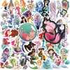50 Pegatinas de Sirena Lindas de Dibujos Animados Graffiti para Maleta Cuaderno Cuenta Skateboard Casco de Bicicleta