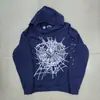 Modelo Nuevo 2026 en Stock Venta Caliente en Amazon Original Sp5Der Sudadera de Peso Pesado 450g con Telaraña para Hombre con Forro de Felpa