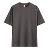 Camiseta de algodón pesado de 240 g de triple aguja, talla europea, doble hilo, hombro caído pequeño, corte holgado, cuello redondo, camiseta transfronteriza europea y americana, logotipo para hombre