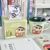 Taza de Cerámica Linda Crayon Shin Vaso de Agua para Niños con Escala Taza para Café en Pareja Desayuno Regalo de Cumpleaños