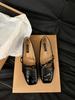 Design francês dedo quadrado dedo preto sapatos de camada única sapatos femininos 2023 novos sapatos de primavera e outono retrô estilo noite commuter