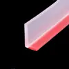 Barrera de agua para baño de silicona, ángulo recto, forma de L, TPE autoadhesiva, separación seco/húmedo, blanca, suministro especial transfronterizo
