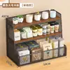 Prateleira de armazenamento universal para mesa de trabalho, armário de armazenamento para mesa de jantar, caixa de armazenamento para copos sobre a mesa, organizador de lanches multicamadas