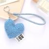 Lanyard Creativo Nuevo para Teléfono Móvil de Imitación Lana, Colgante Llavero con Forma de Corazón, Accesorios de Bolso para Otoño e Invierno