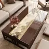 Novo Jogo Americano para Mesa de Centro Estilo Chinês, À Prova d'Água e de Óleo, Luxo Leve, Sensação de Alto Padrão, Vidro Macio Transparente, Novo Modelo para Mesa de Centro da Sala de Estar