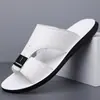 Verano 2026 Moda Nueva para Hombre Tendencia Europea Piel Genuina Correa Única Sandalias Antideslizantes Venta Caliente Transfronterizo Talla Grande