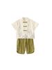 Ropa para Niños Youbao Nuevo Estilo Chino Traje Tang Verano Manga Corta Pantalones Cortos Conjunto de Dos Piezas Estilo Nacional Ropa de Bebé Traje para Niños
