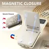 Adecuado para funda de teléfono Samsung ZFlip8 con soporte de ranura para tarjeta, ZFLIP6 textura floral hebilla magnética, zflip7 cubierta protectora