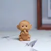 Escultura em Madeira de Tuias Animal Pequeno Fofo Signo do Zodíaco Tigre Coelho Enfeites Decoração de Mesa Artesanato Pingente Manuseável