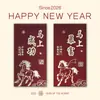 2026 Año Nuevo del Caballo Sobres Rojos de Buena Suerte de Alta Gama Creativos con Estampado Dorado Sobres de Dinero de Suerte para el Festival de Primavera