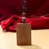 Colgante de Madera de Azufaifo Golpeada por un Rayo de una Sola Pieza, Colgante de Palo de Rosa Morado Luz Dorada, Collar Token, Colgante Portátil Unisex