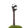 Deitado no galho da árvore, ansioso para retornar ao Panda micro paisagem jardinagem paisagem arranjo de flores adereços fotografando boneca decoração desktop