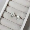 Brincos 2024 Mais Fáceis de Combinar Brincos da Moda em Prata 925 para Mulheres Novos Doces, Casuais, Requintados, Compactos, Brincos para Dormir Sem Remover