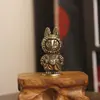 Latón de Venta Caliente Transfronterizo Modelo Vintage Labubu Figura Decoración de Escritorio Adorno de Cobre
