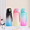 Nueva Botella de Agua Deportiva para Estudiantes Taza con Popote Delgada Alta Resiliencia Taza Espacial para Hombres y Mujeres Taza de Plástico Portátil