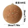 Bolas de Navidad Aterciopeladas de Tamaño Grande, Multicolor, de Forma Única, Adornos Navideños Pintados para Árbol, Bolas Decorativas para Ambiente Festivo, Personalizables