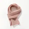 Cachecol Pequeno de Cashmere Estilo Torcido para Mulheres 2023 Novo Outono e Inverno Cor Sólida Estilo Coreano Tricô Espessado Cachecol Torcido