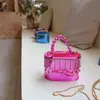 Bolsa de caja acrílica para comercio exterior transfronterizo, nuevo bolso de noche de moda europea y americana con borlas y pedrería, bolso de cadena para mujer, bolso para niños