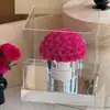 [En Stock] Nuevo Producto Cubo de Abrazo con Lazo Mediano Caja de Regalo con Flores Preservadas