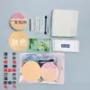 Puff Desechable para Novia Set de Herramientas de Maquillaje Esponja Toalla Facial Puff para Estudio Fotográfico Bolsa de Maquillaje Suministros de Belleza