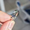 Anel de Diamante de Um Quilate Seis Garras Anel de Casamento para Casal Anel Simples Boca Viva Fechada Adereços para Cerimônia de Casamento