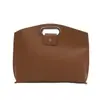 Bolsa de Cor Lisa de Grande Capacidade para Mulheres 2025 Outono Nova Tendência Moda Bolsa de Mão para Trabalho e Roupa de Trabalho Versátil Retrô Bolsa Envelope