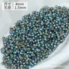 Novo Estilo Chinês 4mm Núcleo Tingido Dourado Vidro Contas de Arroz Soltas Contas Artesanais DIY Pulseira Colar Acessórios