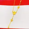 Proceso CNC Collar Escama de Dragón Brillante Tendencia Nacional Flor de Cinco Puntas Borla Cadena para Clavícula Diseño de Nicho para Mujer Collar al por Mayor
