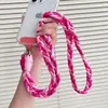 Cordón Largo Trenzado para Llevar Cruzado, Adecuado para Hombres y Mujeres, Cuerda para Senderismo al Aire Libre, Bolsa para Cámara, Cordón Largo Trenzado de Color Bloqueado para Teléfono